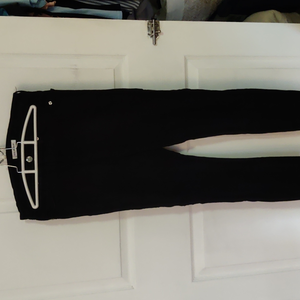 Black high rise stretch skinny ankle jeans